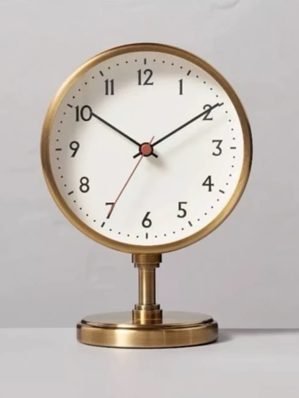 Hearth & Hand™ with Magnolia Brass Pedestal Table Clock Antique Finish